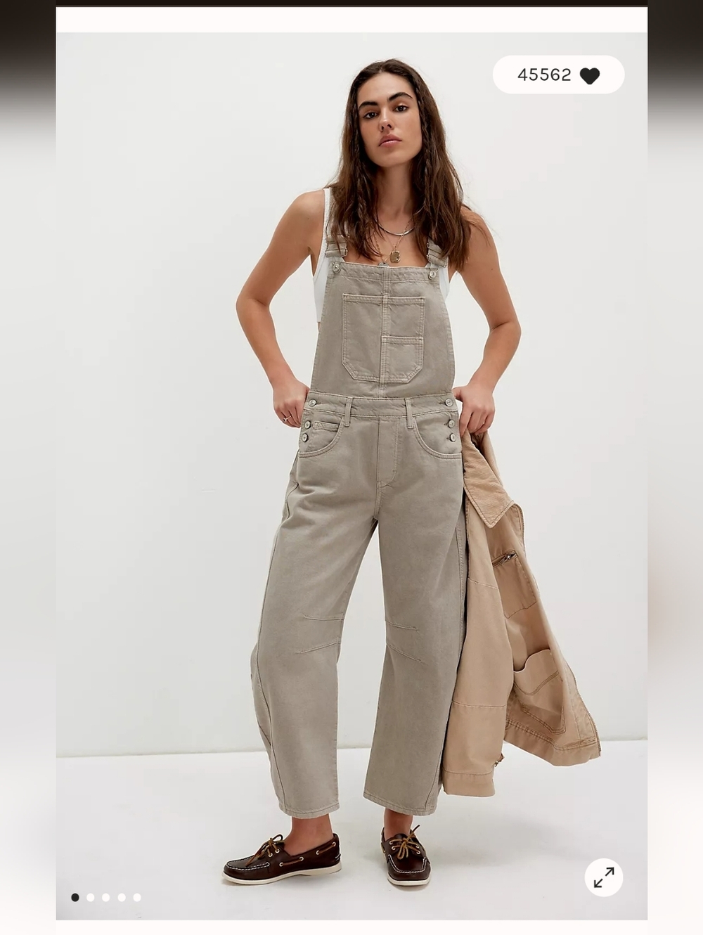 NWOT We The Free Good Luck Barrel Overalls~ Cobblestone🚨